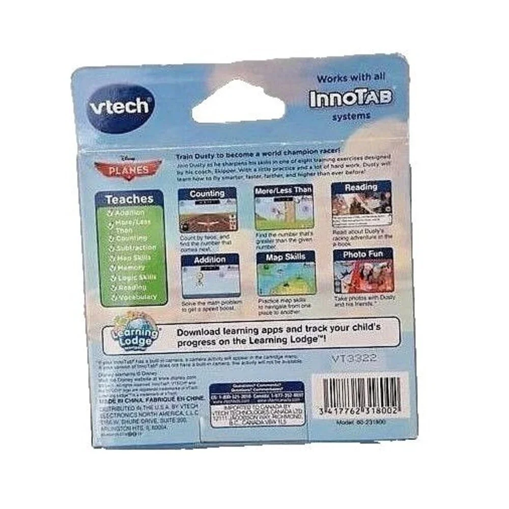 Pre K First 1st Grade Math Planes Vtech InnoTab Learning App Tablet Disney NEW